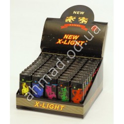 А74 Зажигалки X-LIGHT турбо (уп. 50 шт.)